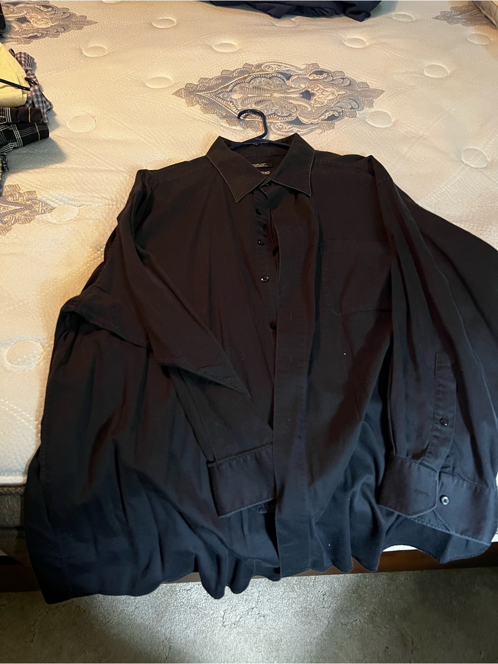 Black Button-Up Long Sleeve Shirt